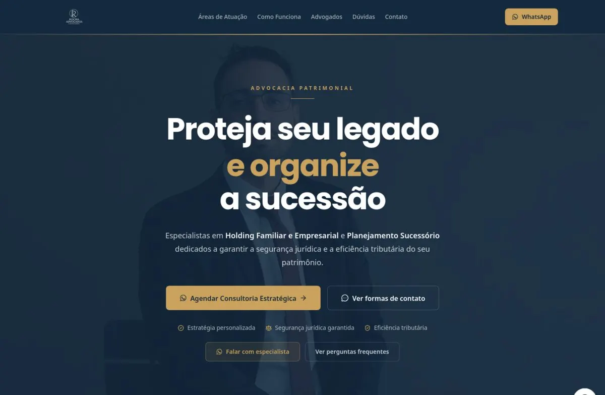 Landing page: Advocacia patrimonial